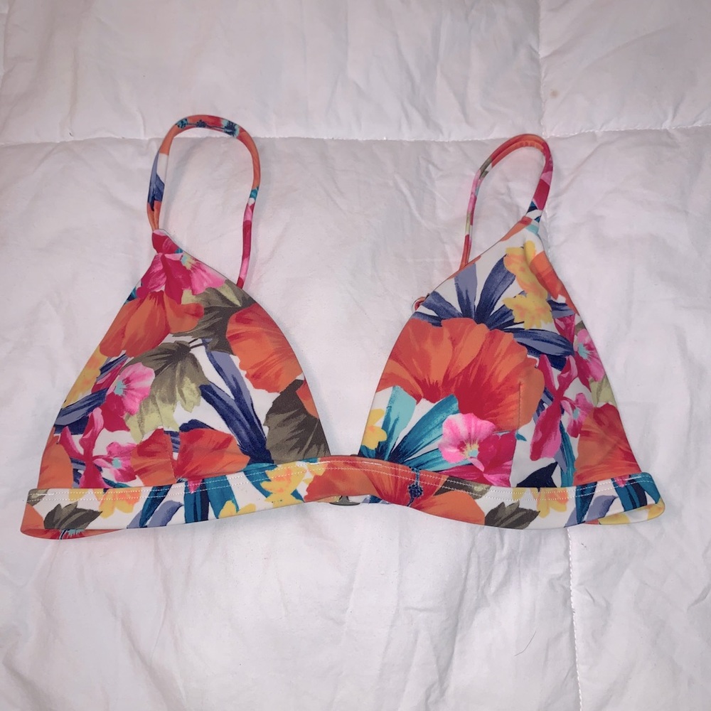 Hollister Floral A Line Bikini Top